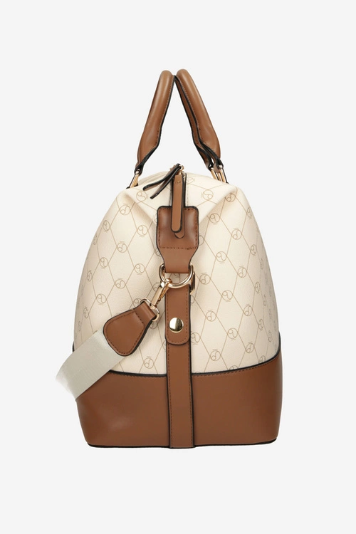 Duża Torba Podróżna NOBO P1250-CM00 Beżowo-Brązowa