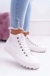 Trampki Damskie Big Star Wysokie Ocieplane Białe EE274111