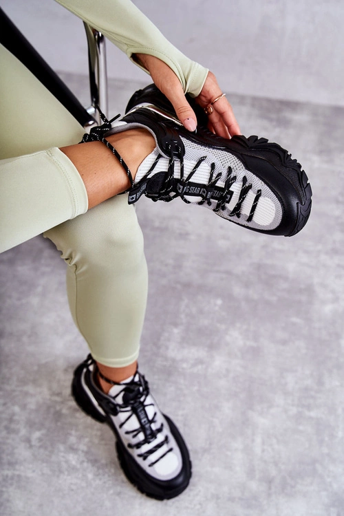 Damskie Buty Sportowe Memory Foam System Big Star KK274053 Czarno-Szare