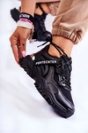 Damskie Sneakersy Sportowe Buty Czarne Sheron