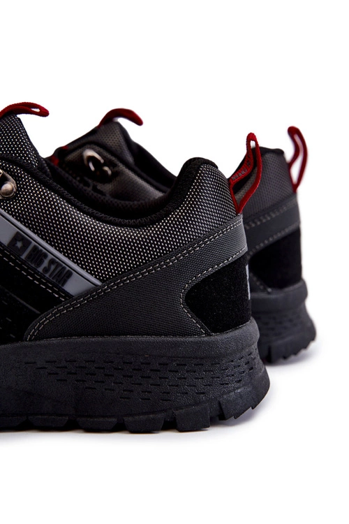 Męskie Niskie Buty Trekkingowe Memory Foam Big Star KK174126 Czarne