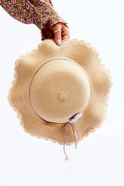 Modny Dziecięcy Kapelusz Z Rybkami Beżowy