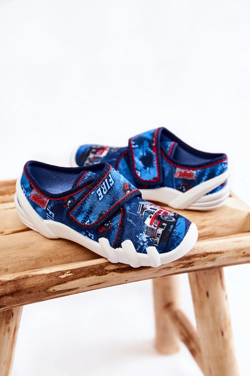 Buty Papcie Befado Na Rzep Wóz Strażacki 273X309 Granatowe