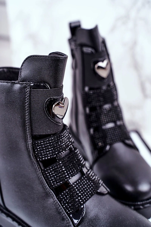 Dziecięce Botki Ocieplane Czarne Balloon