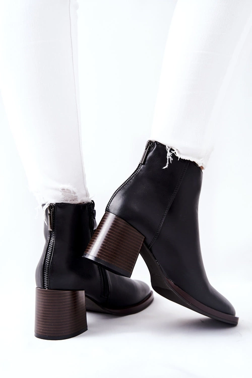 Sergio Leone Botki Na Słupku BT545 Czarne