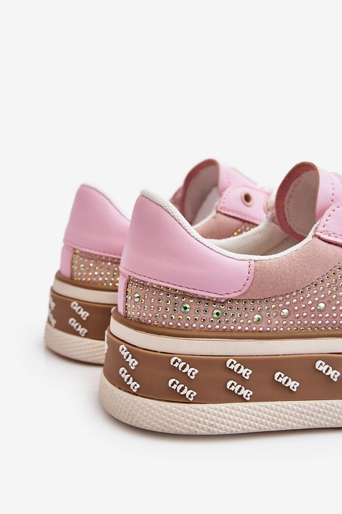 Damskie Trampki Z Dżetami GOE LL2N4057 Różowe