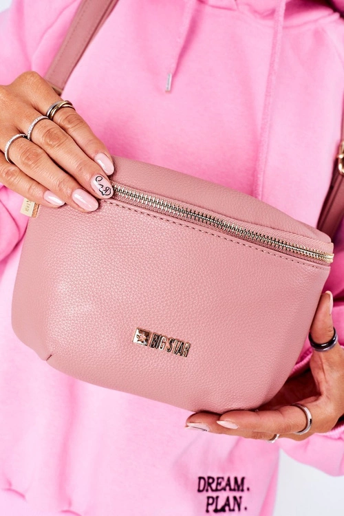 Skórzany Plecak / Nerka 2w1 Big Star HH574059 Różowy