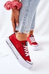Tenisówki Na Platformie BIG STAR II274025 Czerwone