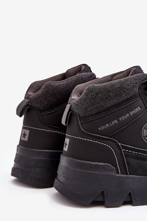 Męskie Buty Trekkingowe Czarne Big Star MM174016