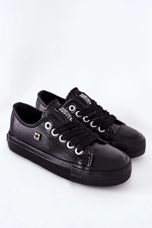 Dziecięce Skórzane Trampki BIG STAR FF374304 Czarne