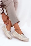 Ażurowe Baleriny Ze Skóry Naturalnej Vinceza 95336 Beżowe