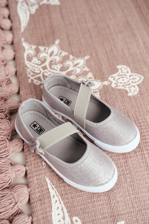 Dziecięce Tenisówki Balerinki Srebrne Bianka