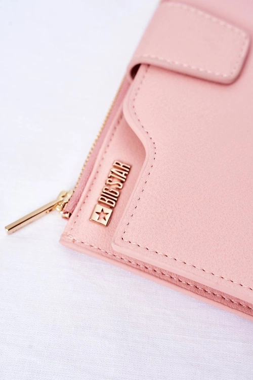 Skórzany Portfel Big Star HH674011 Różowy