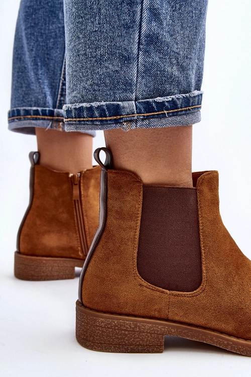 Niskie Botki Sztyblety Damskie Camel Sawarra