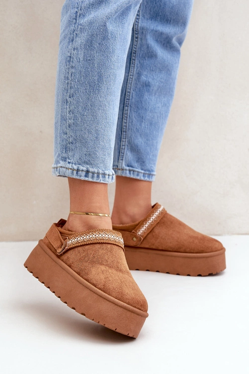 Śniegowce Z Ozdobnym Haftem Camel Selithria