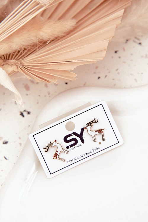 Kolczyki Renifery Ze Stali Chirurgicznej