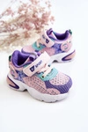 Dziecięce Buty Sportowe Na Rzep Różowo-Fioletowe Lillo
