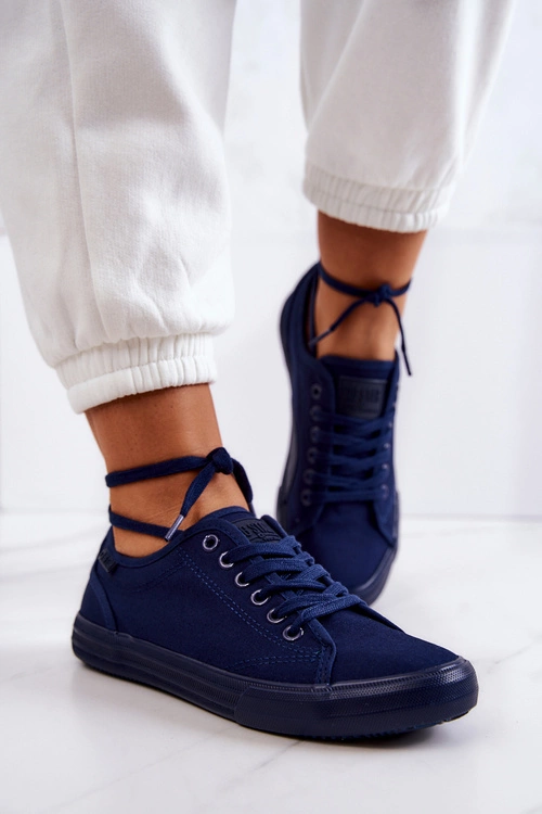 Niskie Damskie Tenisówki Big Star JJ274067 Granatowe