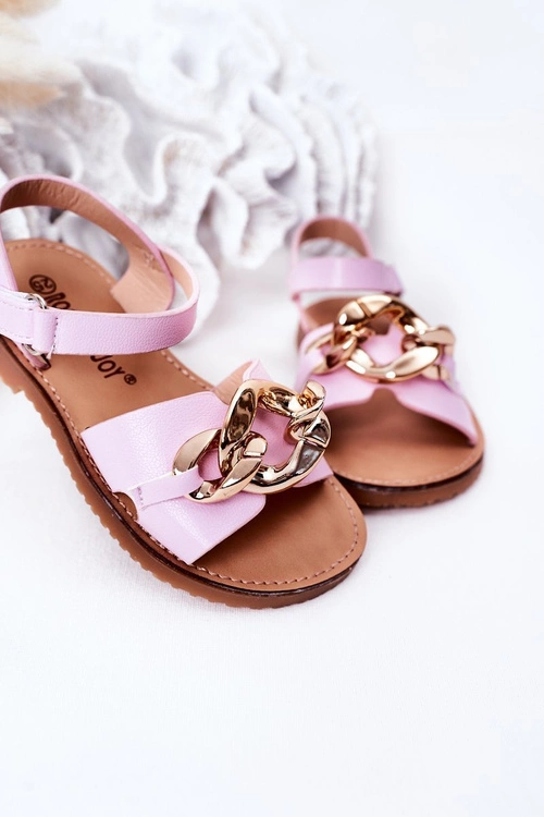 Dziecięce Sandały Z Łańcuchem Fioletowe Buffy