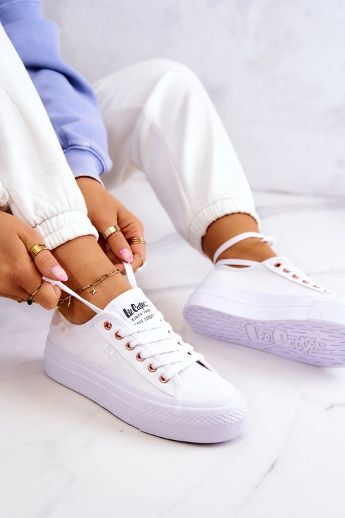 Damskie Tenisówki Lee Cooper LCW-22-31-0890L Białe