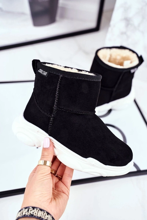 Dziecięce botki Big Star śniegowce czarne GG374085