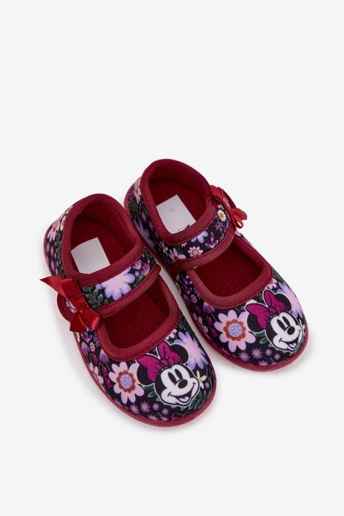 Balerinki Kapcie Dla Dziewczynek MINNIE MOUSE Bordowe Nomi