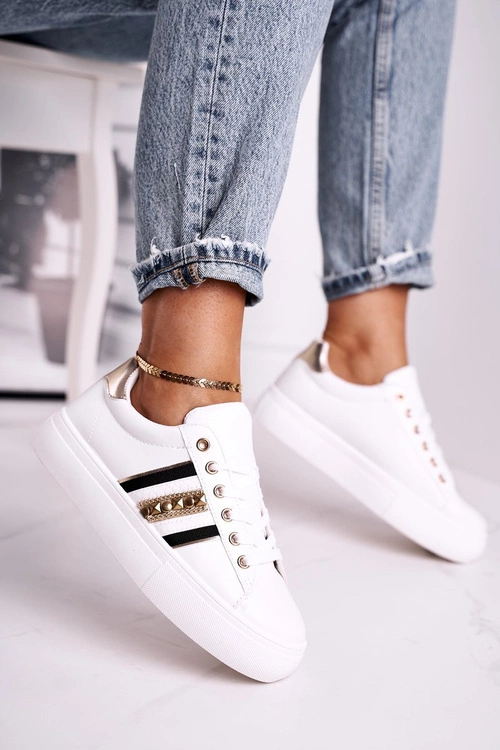 Sportowe Damskie Buty Białe Rylee