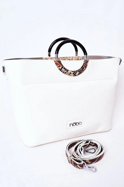 Torebka Shopper Do Ręki NOBO K3520 Biała