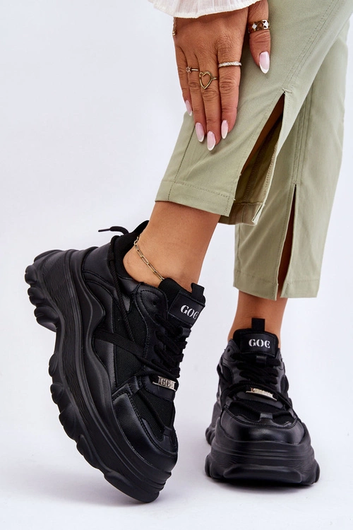 Buty Sportowe Na Masywnej Platformie GOE LL2N4030 Czarne