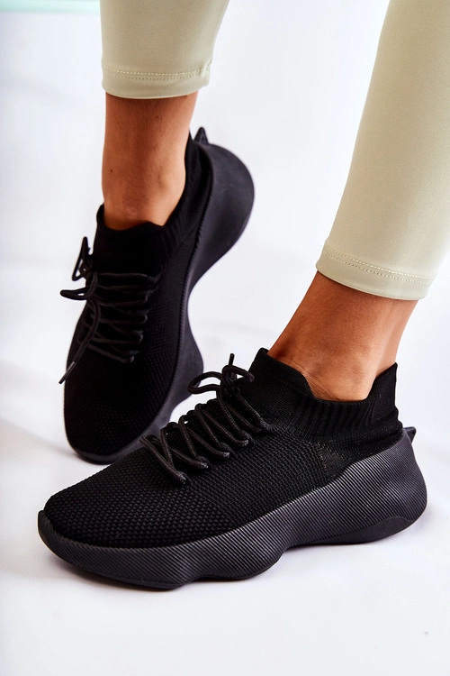 Wsuwane Buty Sportowe Damskie Czarne Dalmiro