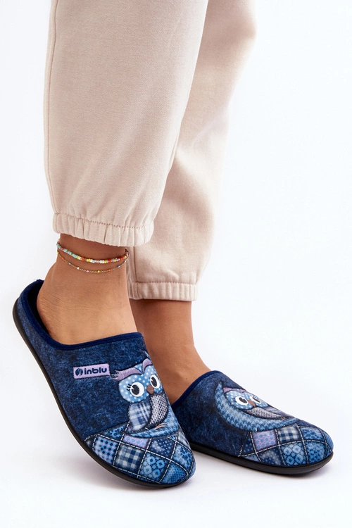 Domowe Klapki Klapki Sowa Inblu GF000018 Granatowe