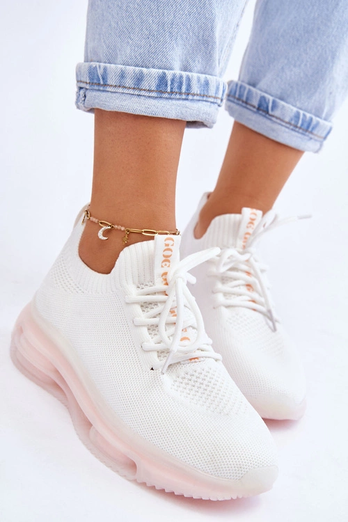 Damskie Wsuwane Skarpetkowe Buty GOE JJ2N4079 Białe