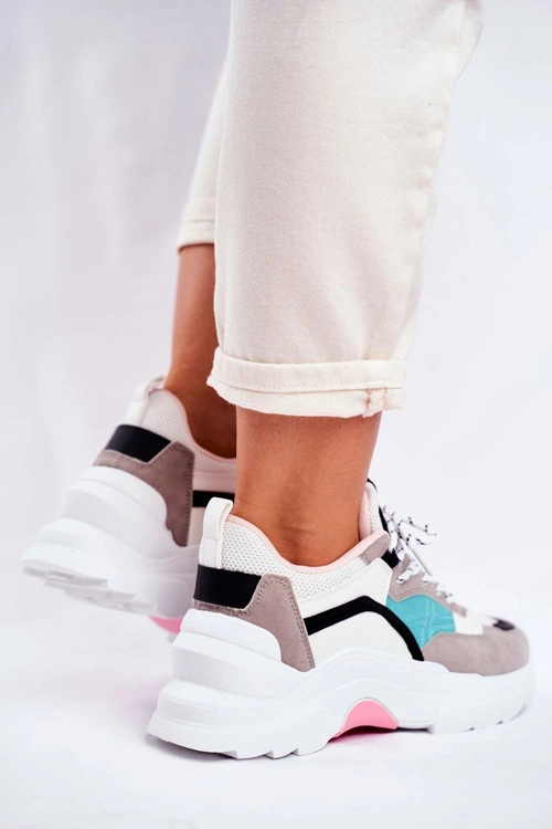 Sportowe Damskie Buty Sneakersy Biało Zielone Mindanao