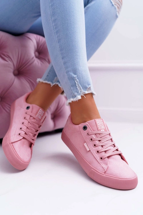 Trampki Damskie Big Star Zamsz Różowe EE274047