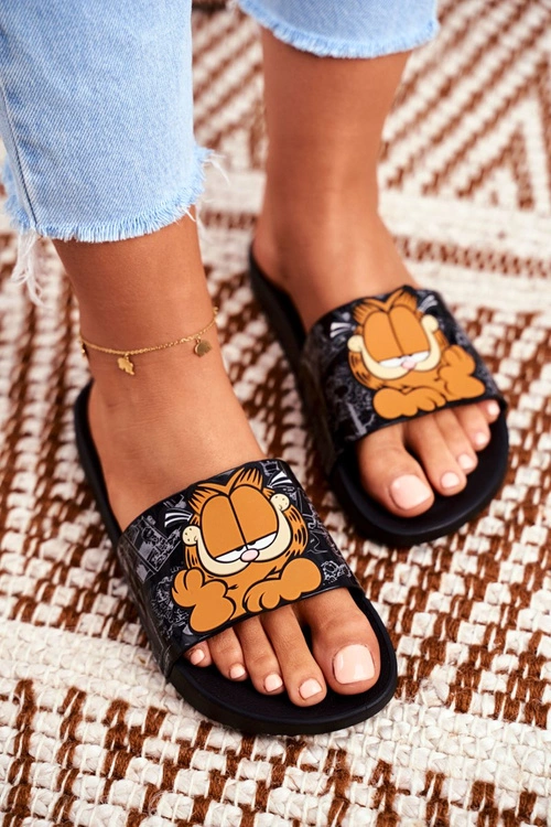 Damskie Klapki Garfield ZAXY Czarne FF285073