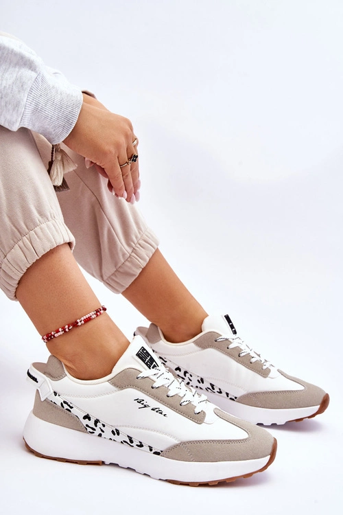 Damskie Sneakersy Memory Foam System Big Star LL274957 Białe