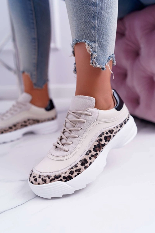 Sportowe Damskie Buty Leopard Debora