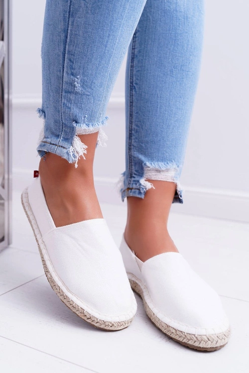 Espadryle Damskie Pleciona Podeszwa Białe Big Star DD274A148