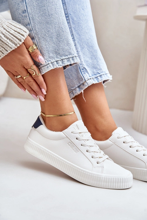 Ocieplane Trampki Damskie Big Star OO274A460 Białe