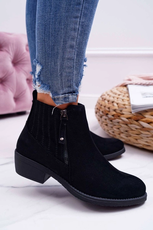 Botki Damskie Sergio Leone Czarne BT500 Jeronte