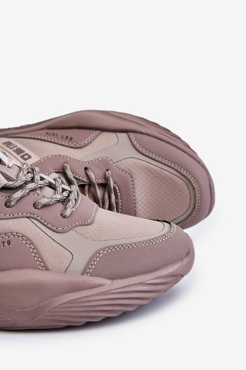 Męskie Lekkie Sneakersy Memory Foam System Big Star LL174151 Beżowe