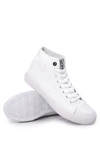 Męskie Klasyczne Wysokie Trampki BIG STAR FF174551 Białe