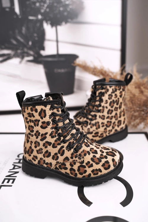 Dziecięce Botki z Suwakiem W Panterkę Dafne