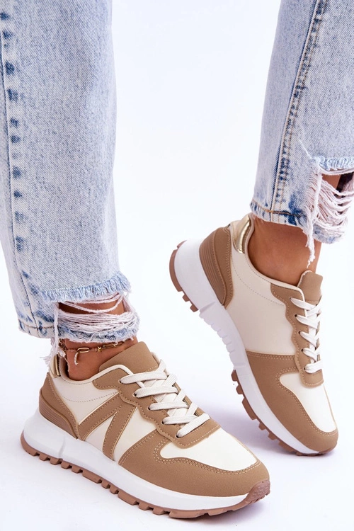 Damskie Niskie Buty Sportowe Beżowe Elliot