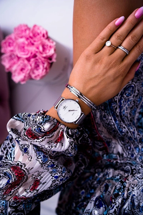 Damski Zegarek Michael John Srebrny Dimaha