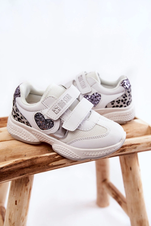 Dziecięce Buty Sportowe Na Rzepy Big Star KK374022 Białe