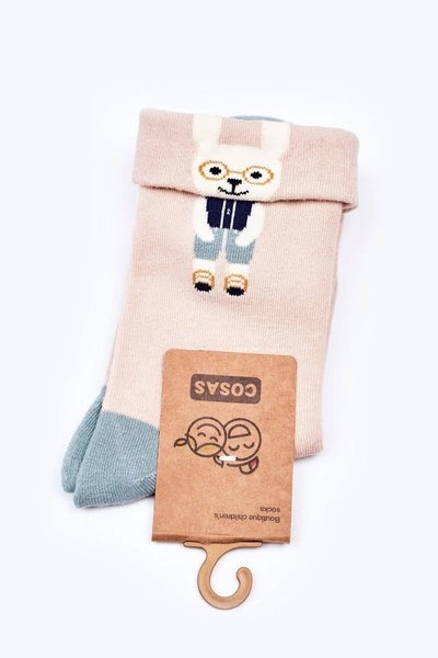 Dziecięce Skarpetki Bawełniane Z Króliczkiem COSAS Beżowe