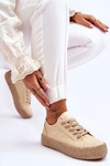 Modne Trampki Z Plecionką Lee Cooper LCW-23-31-1795L Beżowe