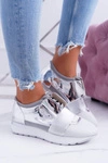 Lu Boo Damskie Srebrne Sportowe Buty Madoni