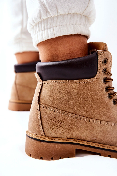 Damskie Trapery Ocieplane Beżowe Crush